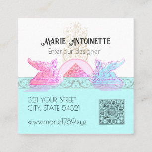 Carte De Visite Carré sphinx Renaissance extravagant brillant