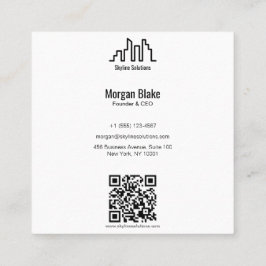 Carte De Visite Carré Square Business Card with Minimalist Design
