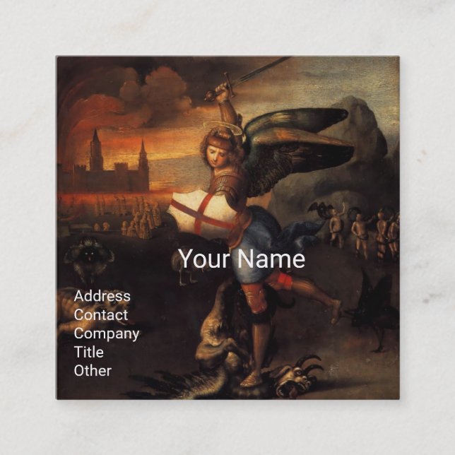 Carte De Visite Carré St Michael et Dragon (Devant)