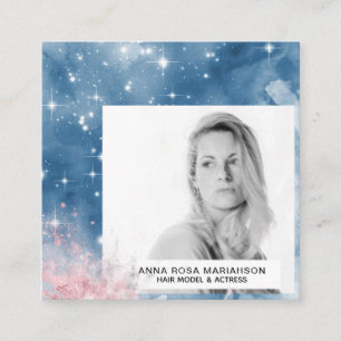 Carte De Visite Carré *~* Stars Populaire Chic Hair Model Actrice PHOTO
