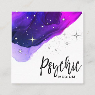 Carte De Visite Carré *~* Stars Psychique Moyenne Aquarelle