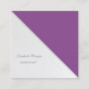 Carte De Visite Carré Stripes Modernes, Simple, Violet