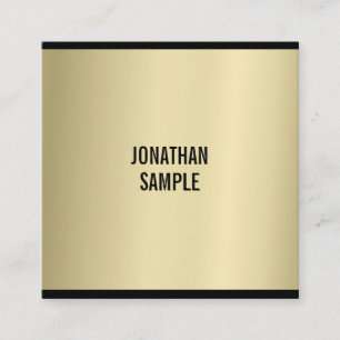Carte De Visite Carré Style Glamour Or Look moderne Plain Luxe