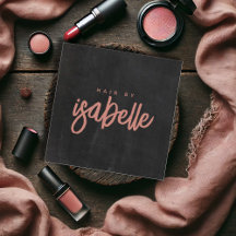 Styliste minimaliste cheveux Dusty Pink Script noi