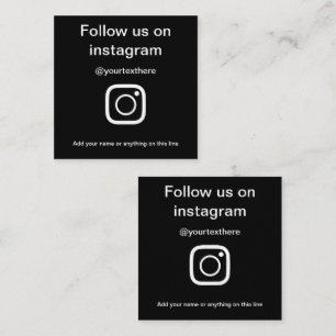 Carte De Visite Carré Suivez-Nous Sur Instagram Social Media Networking