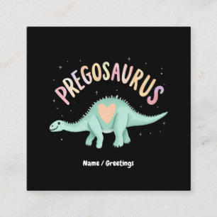 Carte De Visite Carré Sun's Out s'effondre Pregosaurus Super Dino drôle