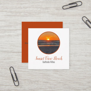 Carte De Visite Carré Sunset Coastal Beach Resort
