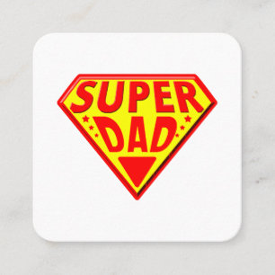 Carte De Visite Carré Super Papa - Bonne Fête des pères