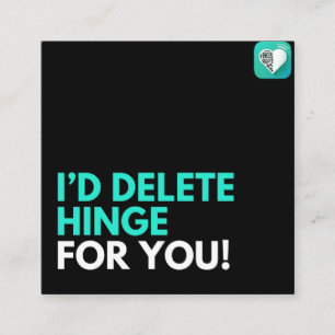 Carte De Visite Carré Supprimer la charnière