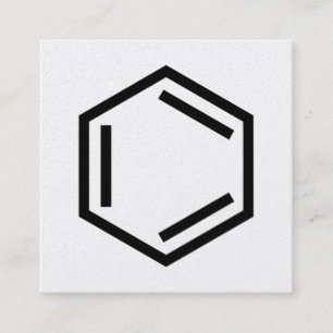 CARTE DE VISITE CARRÉ SYMBOLE D'ANNEAU BENZENE