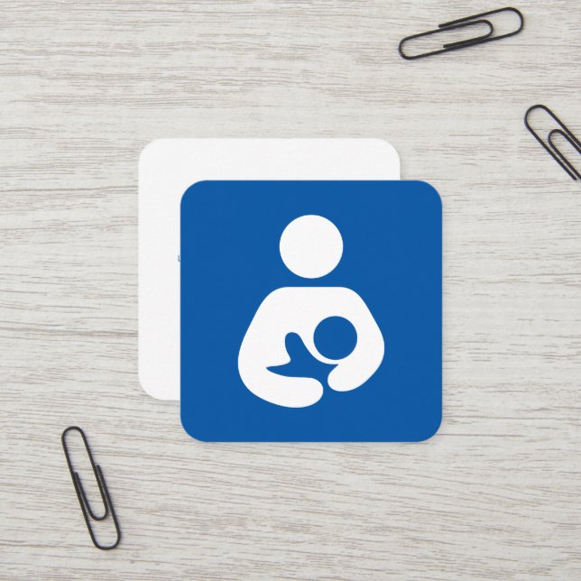 Carte De Visite Carré Symbole de consultant en matière de lactation (Devant/Arrière en situation)