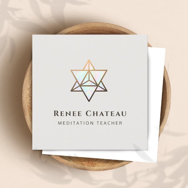 Carte De Visite Carré Symbole de géométrie sacrée Merkaba (Créateur téléchargé)
