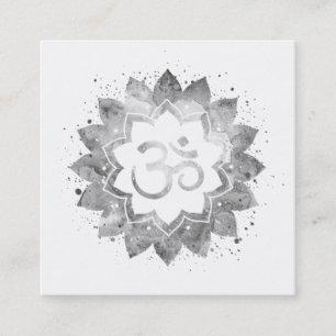 Carte De Visite Carré *~* SYMBOLE DE GUÉRISON DE L'ÉNERGIE Lotus Mandala