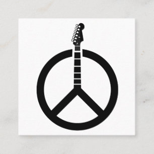 CARTE DE VISITE CARRÉ SYMBOLE DE GUITARE
