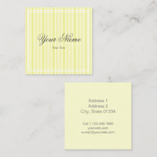 Carte De Visite Carré Tarjeta de Visita - Líneas - Amarillo