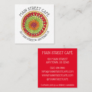 Carte De Visite Carré Tarte aux fruits tarte pâtisserie française Chef b