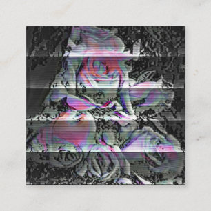 Carte De Visite Carré Techno Bouquet