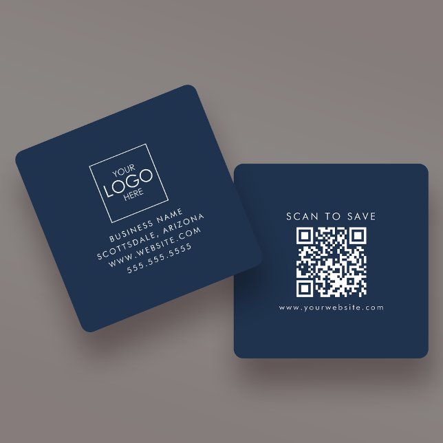 Carte De Visite Carré Téléchargez votre logo générateur de code QR perso (Créateur téléchargé)