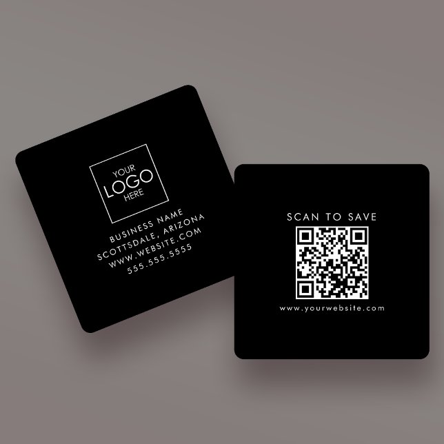 Carte De Visite Carré Téléchargez votre logo générateur de code QR perso (Créateur téléchargé)