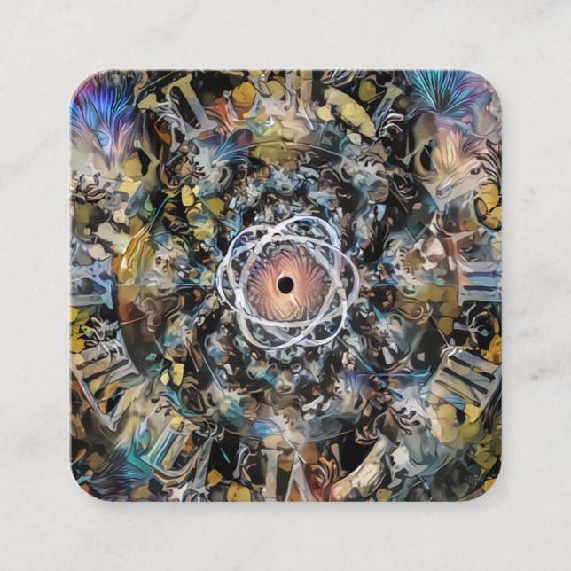 Carte De Visite Carré Temps d'atome (Devant)