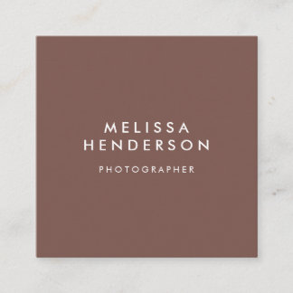 Carte De Visite Carré Terracotta Minimalist Professional Modern