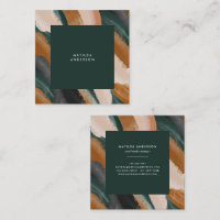 Terre cuite verte abstraite aquarelle moderne uniq