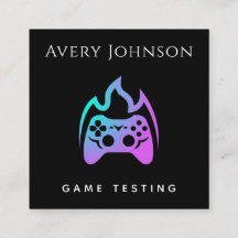 Test de jeu gras et minimal Joystick à rayure néon