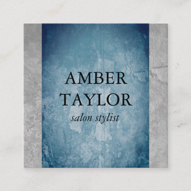 Carte De Visite Carré Texture à deux tonalités (Devant)