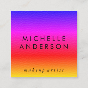 Carte De Visite Carré Texture couleur minimaliste élégante