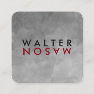 Carte De Visite Carré Texture de l'aquarelle de la feuille