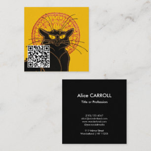 Carte De Visite Carré Theophile Steinlen - Le Chat Noir - Code QR