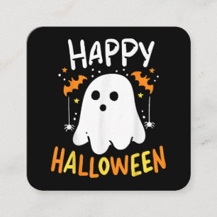 Carte De Visite Carré Tracer Ou Traiter Le Fantôme D'Halloween