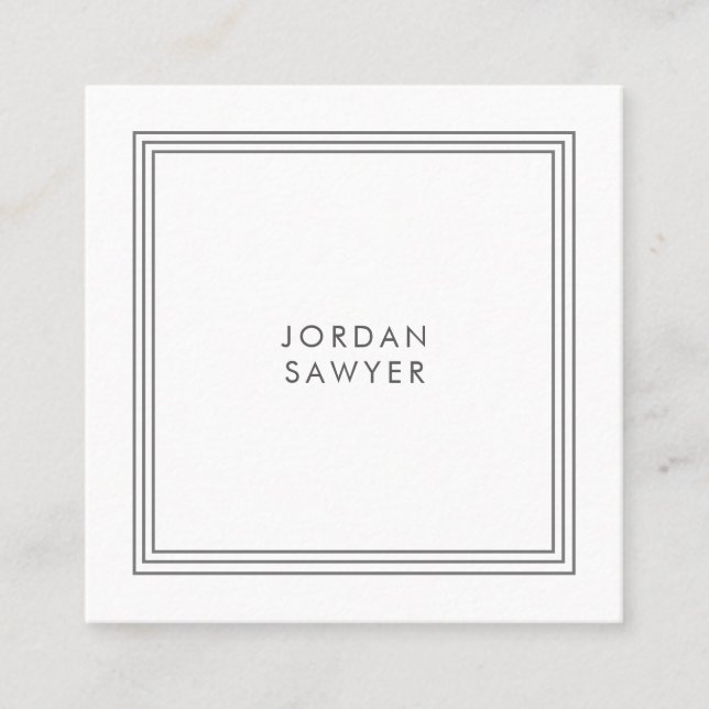 Carte De Visite Carré Trame triple classique (Devant)