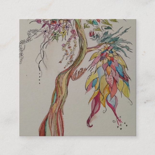 Carte De Visite Carré Transcender l'arbre ancestral (Devant)