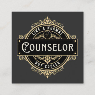 Carte De Visite Carré Travail de conseiller appréciation badge