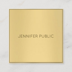 Carte De Visite Carré Trendy Glamor Gold Look Modèle moderne luxe