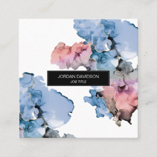 Carte De Visite Carré Trendy Modern Editable Paint Splash