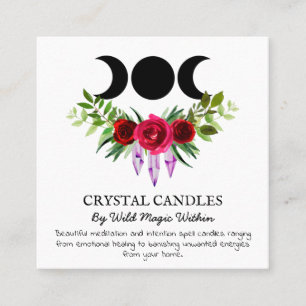 Carte De Visite Carré Trinity Moon Intention Crystal Candler Spell
