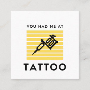 Carte De Visite Carré Tu m'as fait tatouer