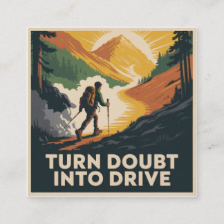 Carte De Visite Carré Turn Doubt Into Drive