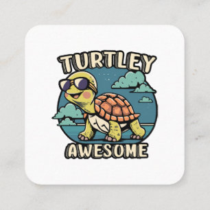 Carte De Visite Carré Turtley Awesome