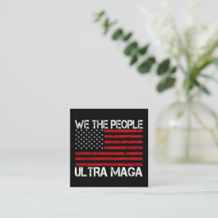 Carte De Visite Carré Ultra Maga Pro Trump 2024 Drôle Républicain