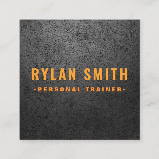 Carte De Visite Carré Un homme moderne et foncé (Devant)