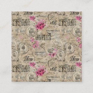 Carte De Visite Carré Une série de design éphémère français 24