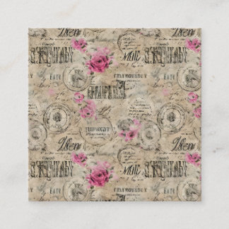 Carte De Visite Carré Une série de design éphémère français 24