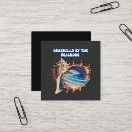 Carte De Visite Carré Unique et moderne Seashells Business