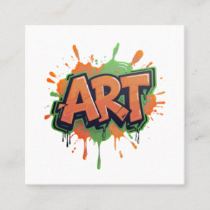 Carte De Visite Carré Urban Splash Art Graffiti Pulse Bold Street Expres