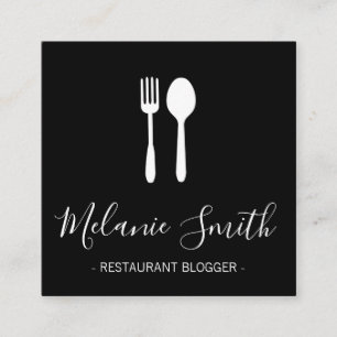 Carte De Visite Carré Ustensiles