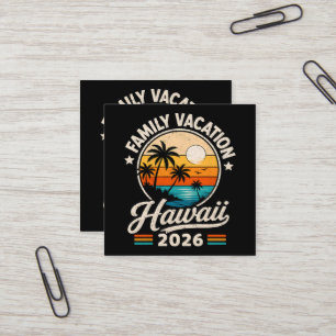 Carte De Visite Carré Vacances en famille Hawaii 2026