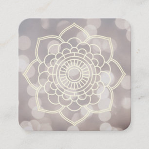 Carte De Visite Carré Variation de Bokeh et Mandala